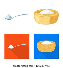 Isolated object of cooking and sea logo. Collection of cooking and baking   stock vector illustration.