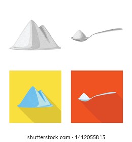 Isolated object of cooking and sea logo. Set of cooking and baking   stock symbol for web.