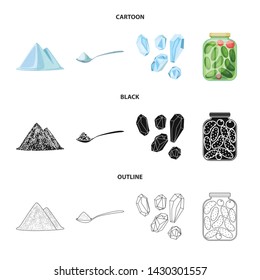 Isolated object of cooking and sea logo. Collection of cooking and baking vector icon for stock.