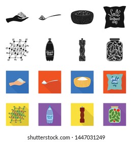 Isolated object of cooking and sea logo. Set of cooking and baking stock symbol for web.