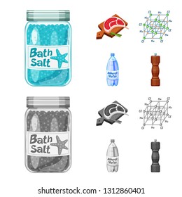 Isolated object of cooking and sea sign. Set of cooking and baking   vector icon for stock.