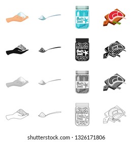 Isolated object of cooking and sea sign. Set of cooking and baking   vector icon for stock.