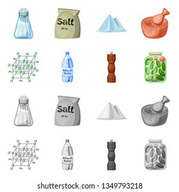 Isolated object of cooking and sea sign. Set of cooking and baking   stock symbol for web.