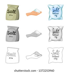 Isolated object of cooking and sea sign. Collection of cooking and baking   stock symbol for web.