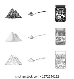 Isolated object of cooking and sea sign. Set of cooking and baking   stock symbol for web.