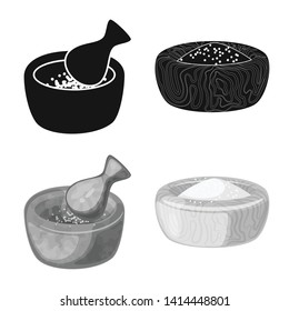 Isolated object of cooking and sea sign. Set of cooking and baking   vector icon for stock.