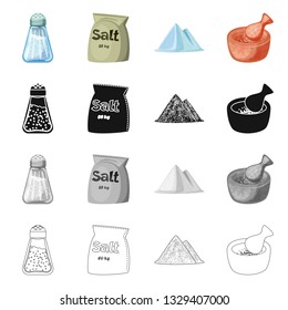 Isolated object of cooking and sea symbol. Collection of cooking and baking   stock vector illustration.
