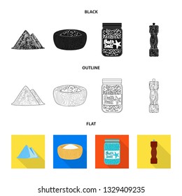 Isolated object of cooking and sea symbol. Set of cooking and baking   stock symbol for web.