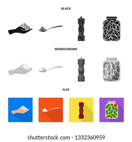Isolated object of cooking and sea symbol. Set of cooking and baking   vector icon for stock.