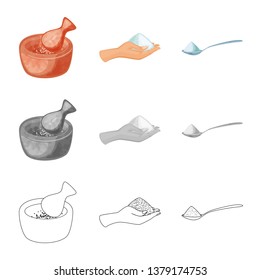 Isolated object of cooking and sea symbol. Collection of cooking and baking   vector icon for stock.