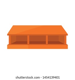 Isolated object of coop and bird symbol. Collection of coop and rural vector icon for stock.