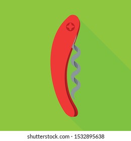 Isolated object of corkscrew-spin and gimlet symbol. Web element of corkscrew-spin and wine stock vector illustration.