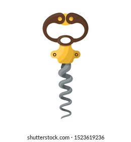 Isolated object of corkscrew-spin and steel symbol. Graphic of corkscrew-spin and open vector icon for stock.