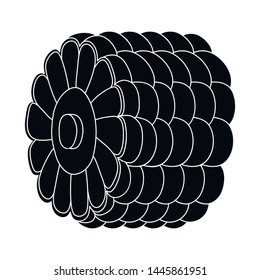 Isolated object of corn and piece symbol. Collection of corn and grain stock symbol for web.