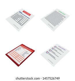 Isolated object of corporate and stationery icon. Set of corporate and id stock symbol for web.
