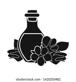 Isolated object of cottonseed and ball icon. Collection of cottonseed and medicine stock symbol for web.