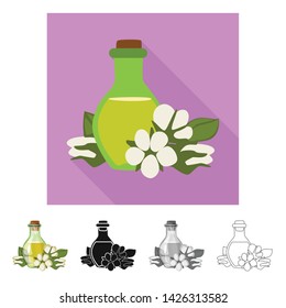 Isolated object of cottonseed and ball symbol. Set of cottonseed and medicine vector icon for stock.