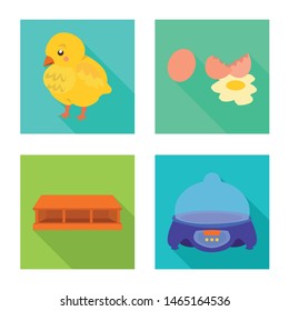 Isolated object of countryside and plant logo. Collection of countryside and farming stock symbol for web.