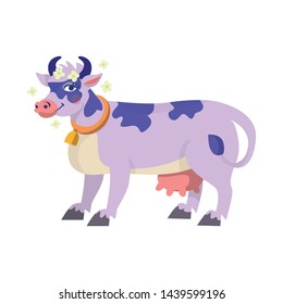 Isolated object of cow and milk symbol. Collection of cow and dairy stock vector illustration.