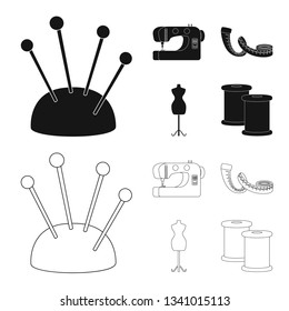 Isolated object of craft and handcraft icon. Set of craft and industry stock vector illustration.