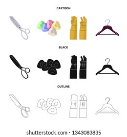 Isolated object of craft and handcraft icon. Set of craft and industry stock vector illustration.