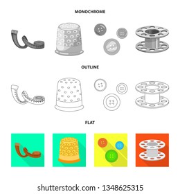 Isolated object of craft and handcraft icon. Set of craft and industry stock vector illustration.
