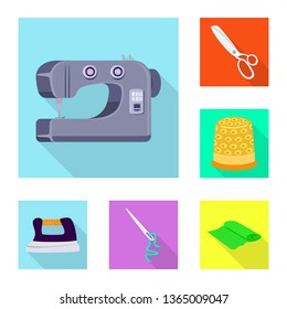 Isolated object of craft and handcraft icon. Set of craft and industry stock vector illustration.