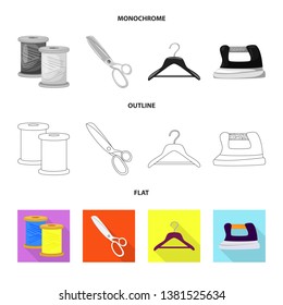 Isolated object of craft and handcraft icon. Set of craft and industry stock symbol for web.