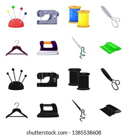 Isolated object of craft and handcraft icon. Collection of craft and industry vector icon for stock.