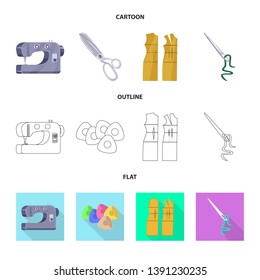 Isolated object of craft and handcraft icon. Collection of craft and industry vector icon for stock.