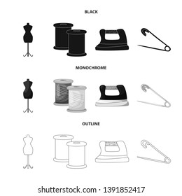 Isolated object of craft and handcraft icon. Collection of craft and industry vector icon for stock.