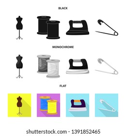 Isolated object of craft and handcraft icon. Collection of craft and industry vector icon for stock.