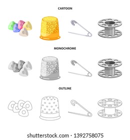 Isolated object of craft and handcraft icon. Set of craft and industry stock symbol for web.