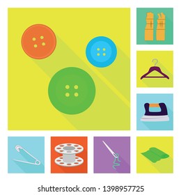 Isolated object of craft and handcraft icon. Set of craft and industry stock vector illustration.