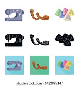 Isolated object of craft and handcraft icon. Set of craft and industry vector icon for stock.