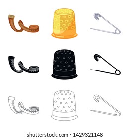 Isolated object of craft and handcraft icon. Set of craft and industry stock symbol for web.