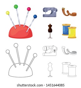 Isolated object of craft and handcraft icon. Collection of craft and industry stock symbol for web.