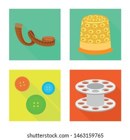 Isolated object of craft and handcraft icon. Set of craft and industry stock symbol for web.