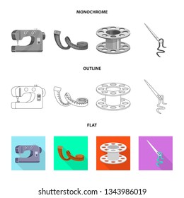 Isolated object of craft and handcraft logo. Collection of craft and industry vector icon for stock.