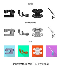 Isolated object of craft and handcraft logo. Set of craft and industry vector icon for stock.