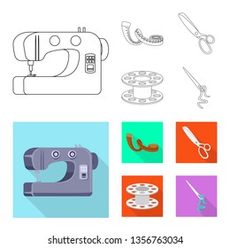 Isolated object of craft and handcraft logo. Collection of craft and industry vector icon for stock.