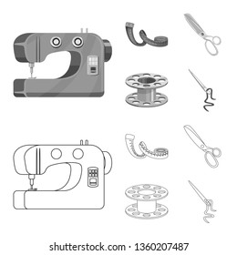 Isolated object of craft and handcraft logo. Set of craft and industry vector icon for stock.