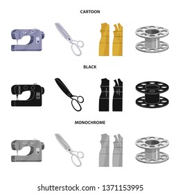 Isolated object of craft and handcraft logo. Set of craft and industry stock vector illustration.