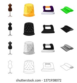 Isolated object of craft and handcraft logo. Set of craft and industry vector icon for stock.