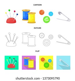 Isolated object of craft and handcraft logo. Collection of craft and industry stock vector illustration.