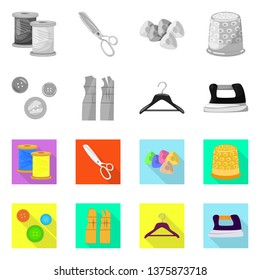 Isolated object of craft and handcraft logo. Collection of craft and industry vector icon for stock.