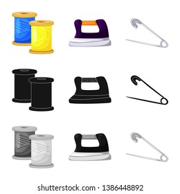 Isolated object of craft and handcraft logo. Collection of craft and industry stock vector illustration.