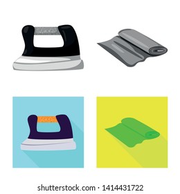 Isolated object of craft and handcraft logo. Collection of craft and industry stock vector illustration.