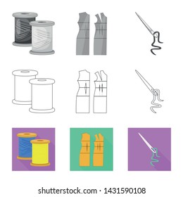Isolated object of craft and handcraft logo. Set of craft and industry stock symbol for web.