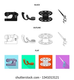 Isolated object of craft and handcraft sign. Set of craft and industry vector icon for stock.
